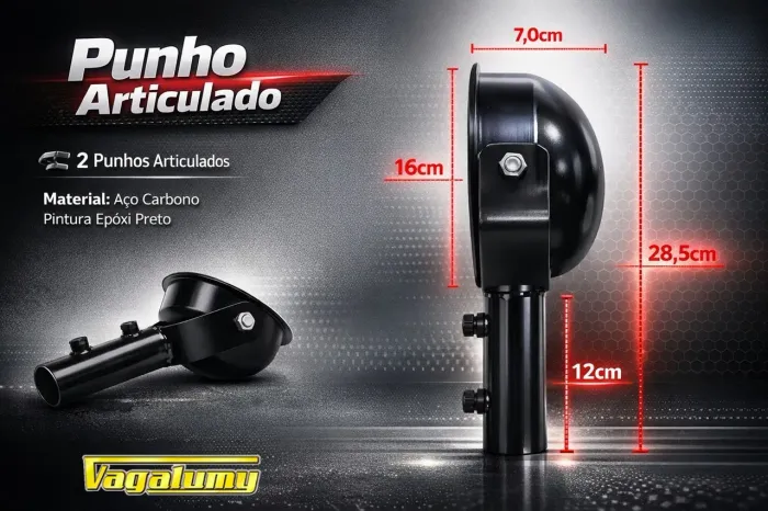 Punho Articulado para Carriola ou Carrinho de Mão 