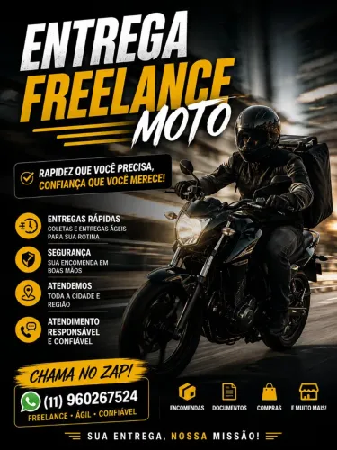 Entregas via moto freelancer