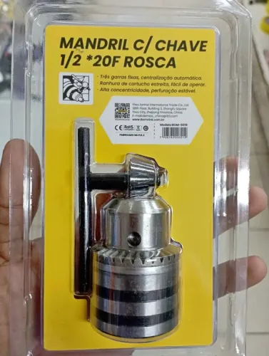 Mandril C/ Chave 1/2 *20f Rosca Furadeira 1.5 À 13mm Bom5016