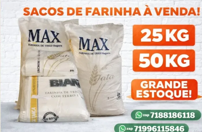 SACOS DE FARINHA 25 & 50 KG