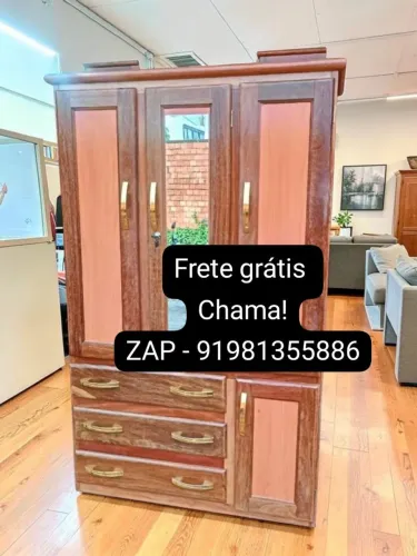 Guarda roupa de solteiro madeira maciça NOVO!