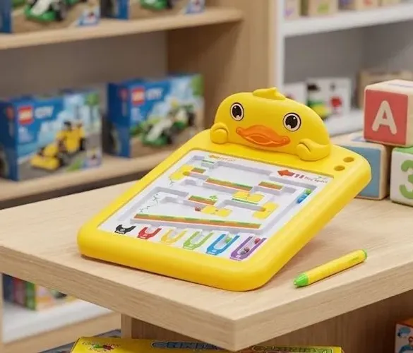 Brinquedo educativo movendo as bolinha 