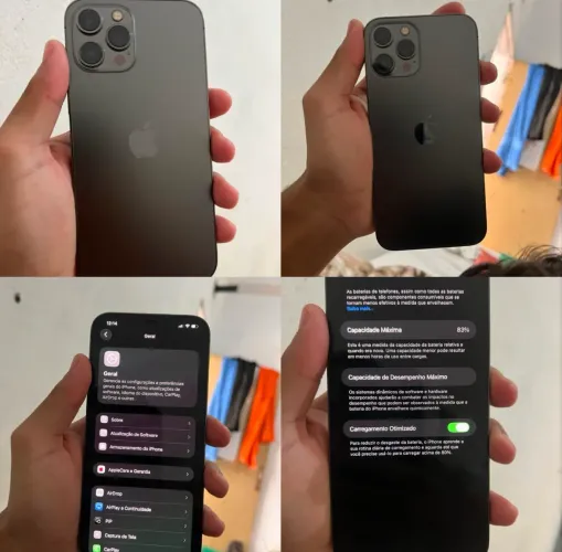 Vendo iPhone 12 Pro Max 128 bateria 83% nada trocado Face ID ok