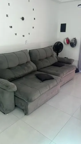Sofa retratil cinza 3 metros