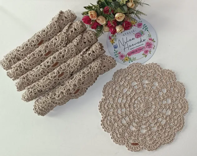 Souplat de Crochê 6 Peças