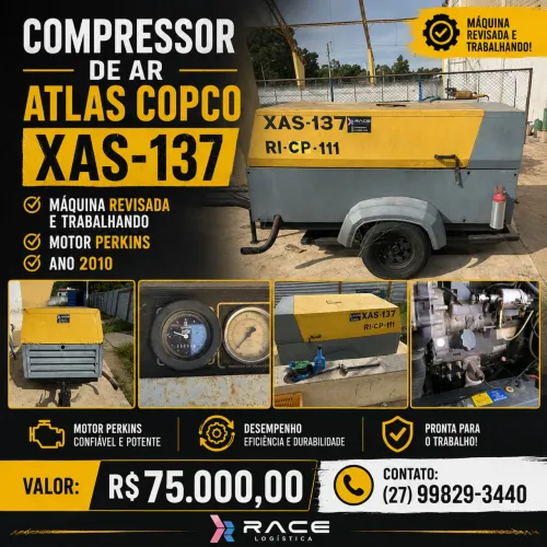 COMPRESSOR DE AR ATLAS COPCO XAS-137