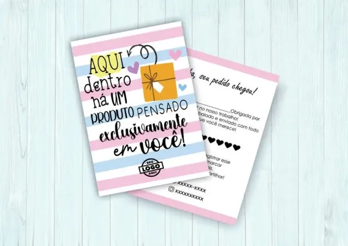 Cartão Agradecimento Personalizado