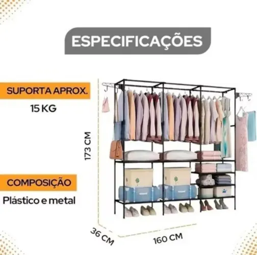 Roupeiro guarda roupa portátil