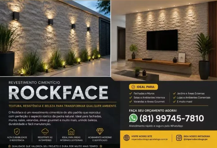 REVESTIMENTO CIMENTÍCIO ROCK FACE