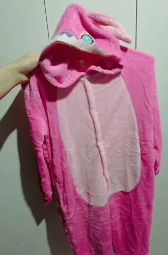 Pijama macacão Stitch rosa