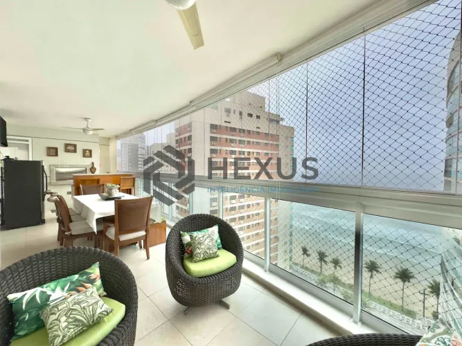 Apartamento frente mar com varanda gourmet vista mar e lazer na Praia das Asturias, Guaruj