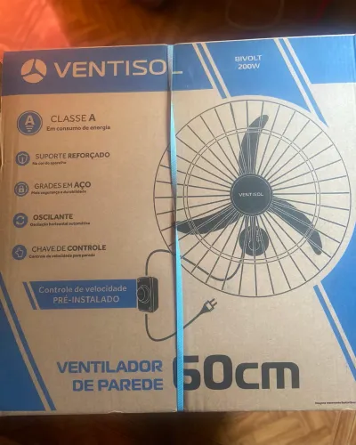 Ventilador Ventisol 60cm de parede lacrado
