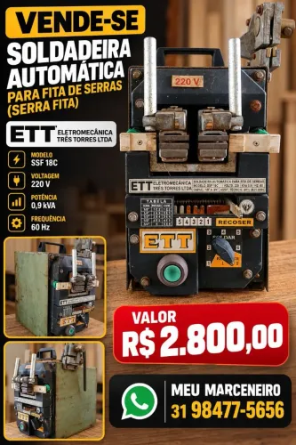Vende-se Soldadeira Automática para fita de serras