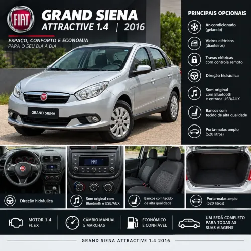 Fiat Grand Siena Attrac. 1.4 EVO F.flex 8V 2016