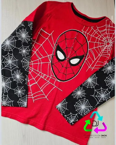 Camiseta Marvel Spider Man Manga Comprida