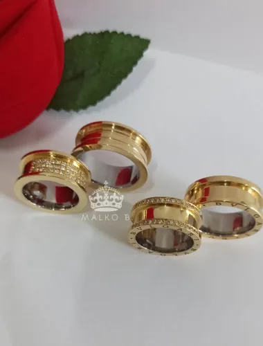 Alianças 10mm em moeda antiga 