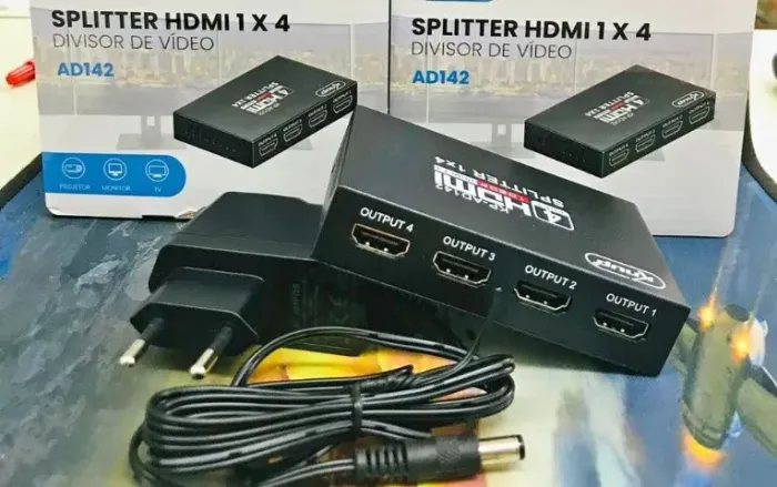 Full Hd 1080p 1x4 - Adaptador Splitter Hdmi 1 Entrada 4 Saídas 