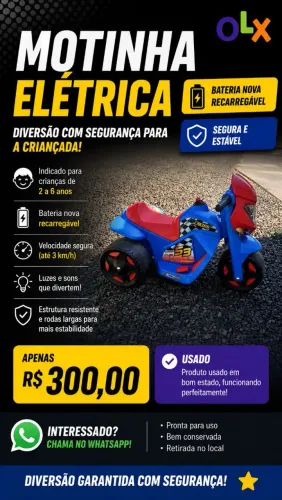 Motinha Elétrica Bandeirante 2 a 5 anos