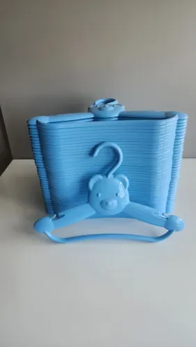 Cabide Infantil Adoleta Kit 38 Unidades Plástico Azul