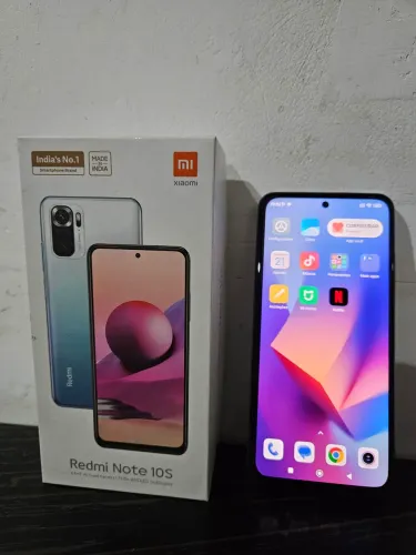 Celular redmi note 10s blue azul 8 ram 128 gigas (detalhe)