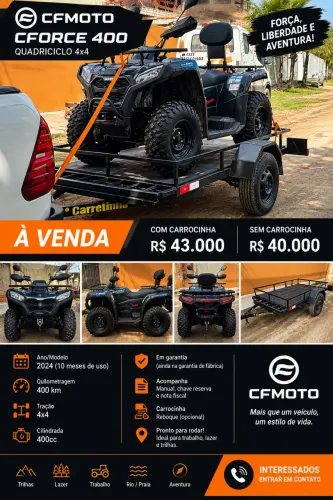 Quadriciclo C-force 400cc