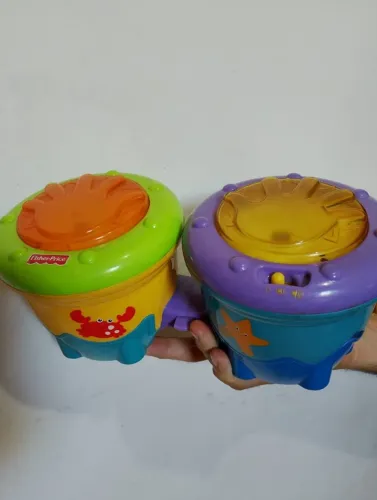Tambor Infantil Duplo Musical - Brinquedo Colorido (Usado)