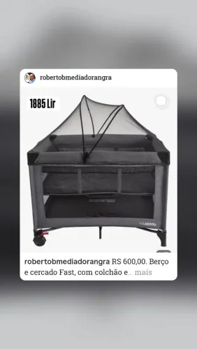 Berço portátil e cercado Kiddo com colchão e mosquiteiro