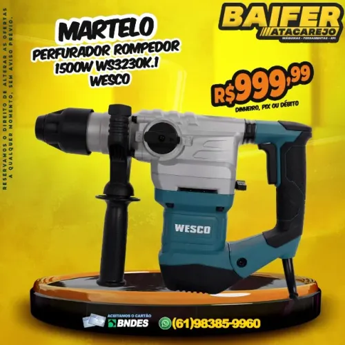 Martelo Perfurador Rompedor 1500w Ws3230k.1 Wesco