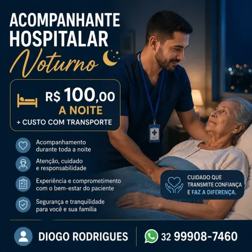 Acompanhante hospitalar noturno 