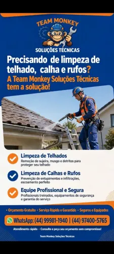 Limpeza de telhado e calhas