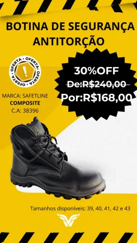 Botina de segurança anti torção 