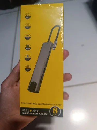 Hub usb com entradas 3.0 8 portas, tipo c e entrada HDMI