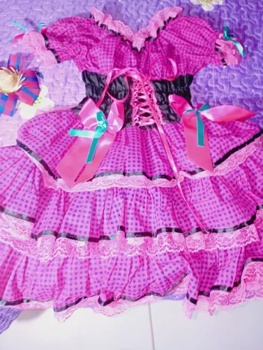 Vestido  Junino  belíssimo. Iinfantil  M .