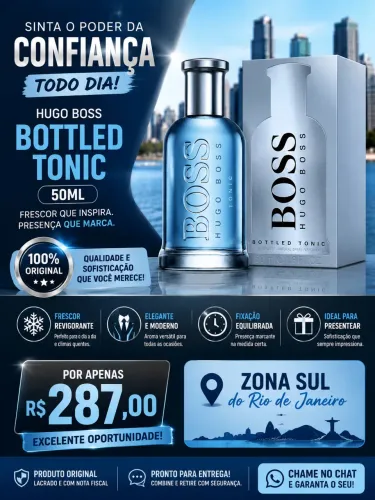 Hugo Boss Bottled Tonic 50ml Original - R$ 287 | Zona Sul RJ