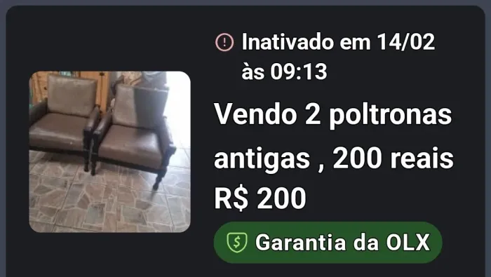Vendo 2 poltronas