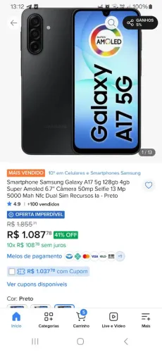 Samsung A17 128GB Lacrado