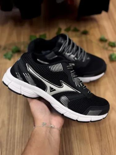 Tênis Estilo Mizuno Jet | 39 ao 43 | Modelo Esportivo | Preto cinza 