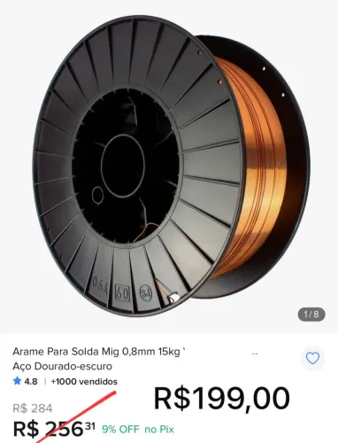 Arame para solda MIG 0,8mm