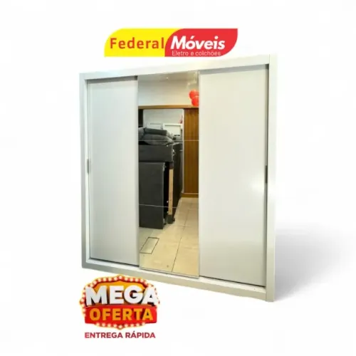 Guarda Roupa Casal C/ Espelho TEMOS CREDIÁRIO