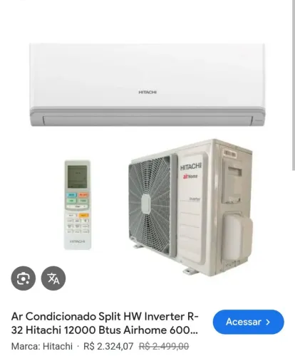 Split 12000 inverter na caixa