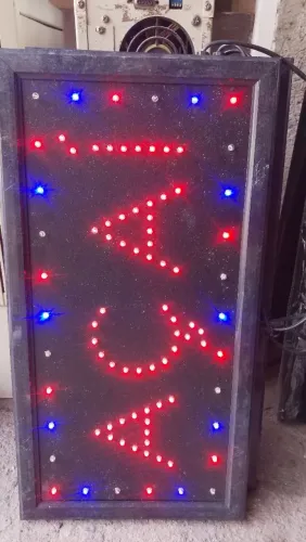 Placas de led açaí, aberto/fechado, Bar 