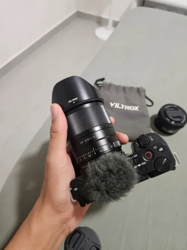 Sony zve 10 + lente do kit + lente viltrox 23 mm