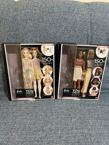 Lote de caixas vazias de Barbie Basics You Create Neutral