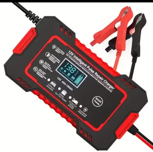 Carregador de Bateria Automotivo Inteligente 12V 6A com Display Digital