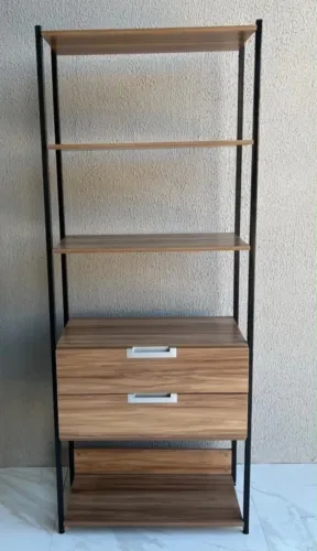 Mesa e estante para escritório