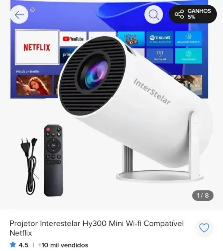 Projetor Interestelar Hy300 Mini Wi-fi