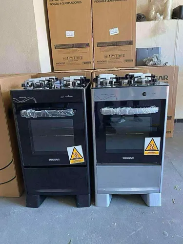 FOGÃO SUGGAR NEO GLASS 4 BOCAS PRETO OU PRATA NOVO