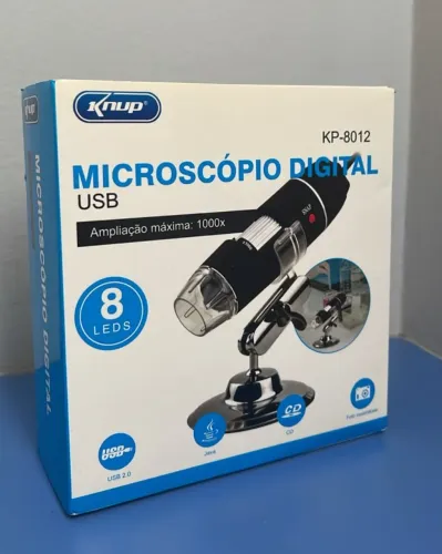 Microscopio Digital Knup Kp-8012 8 Luz Leds Ampliacao Maxima 1000X