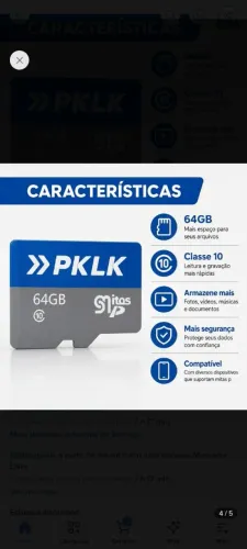 Cartão de memória 64gb original