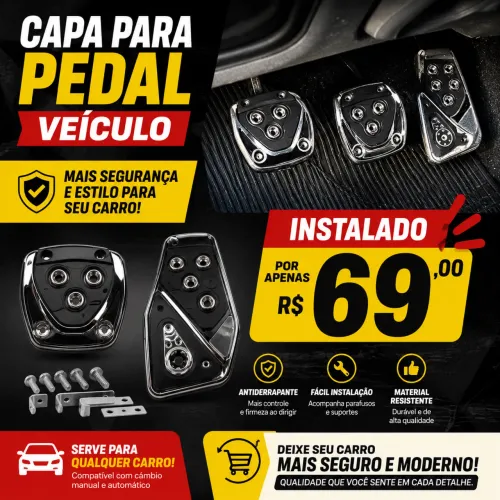Capa esportiva pedal carro universal